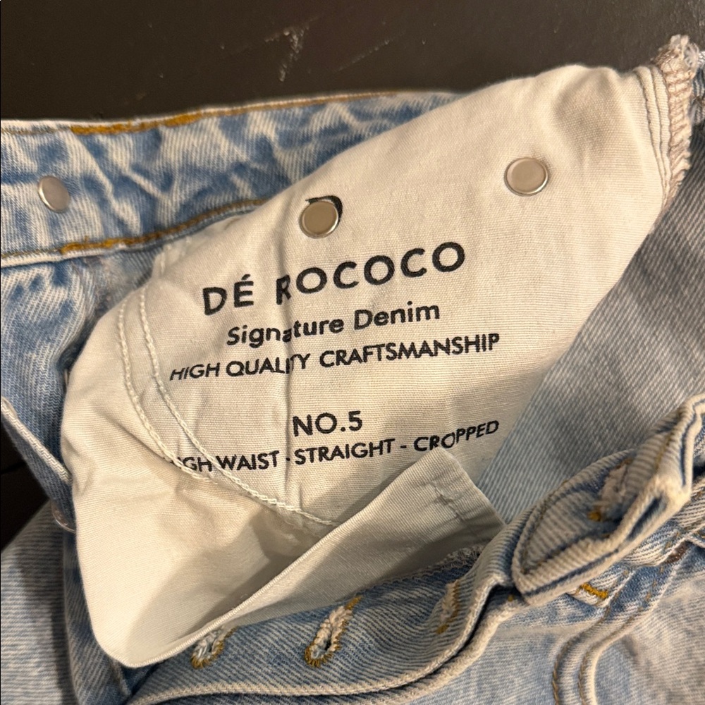 De Rococo Signature Denim - High Wasit Straight leg - Picture 5 of 6